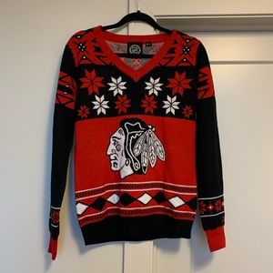 Chicago Blackhawks NHL Christmas sweater